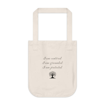 Tote — 'I am centered, I am grounded, I am protected' Tree of Life Organic Canvas Tote